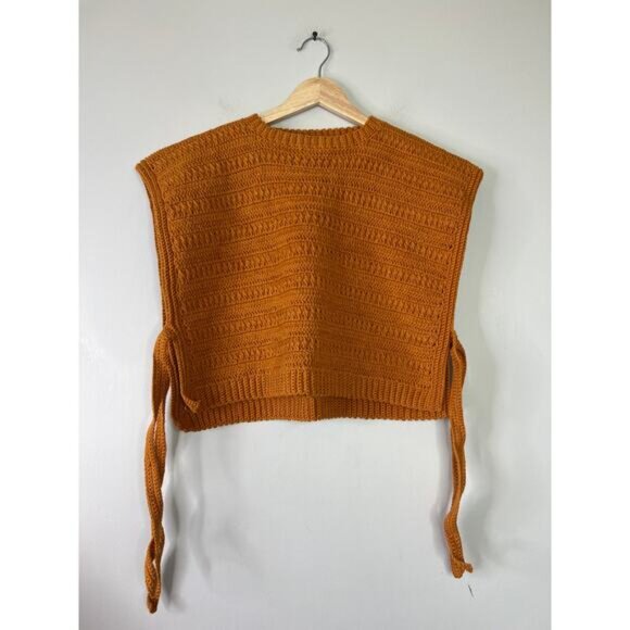 NEW Alix of Bohemia Oona Raffia Crochet Rust Orange Brown Top Size: Large - Picture 2 of 7